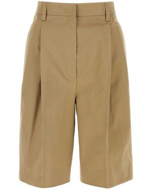 Prada Cotton Bermuda Shorts - Natural