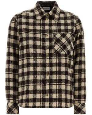 Moncler Embroidered Flannel Shirt - Black