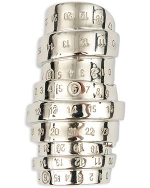 MM6 by Maison Martin Margiela Anillo 'numérico' - Blanco