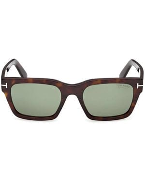 Tom Ford Sonnenbrille Ft1333 52 R Andy Braun/Grün Unisex Polarisiert