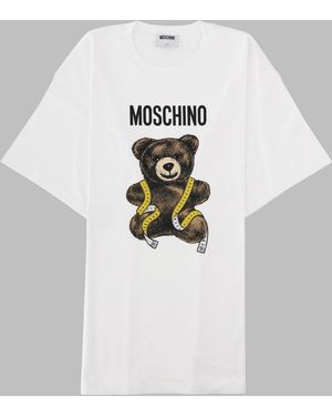 Moschino Teddy Bear Design Relaxed Fit Graphic Cotton T-Shirt - White