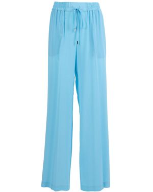 Ermanno Scervino Drawstring Silk Pants - Blue