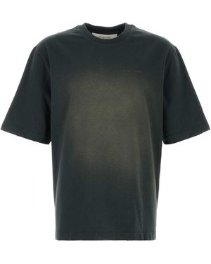 Golden Goose Deluxe Brand Charcoal Cotton T-Shirt - Black
