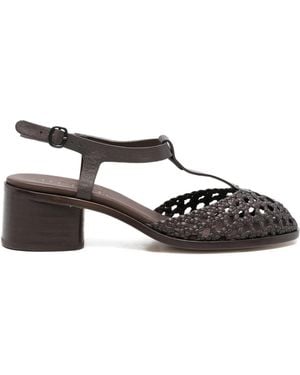 Hereu Gewebte Pumps Mit T-Band - Weiß