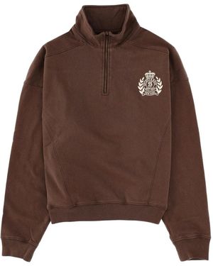 SPORTY&RICH Sweatshirt With Logo - Brown