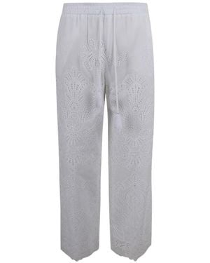 ERMANNO FIRENZE Cotton Trousers - Grey