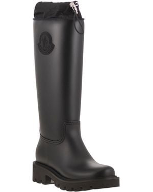 【関税＆送料込み】Moncler Kickstream - Rain Boots Moncler Kickstream Leather Tall Rain Boots | Neiman Marcus