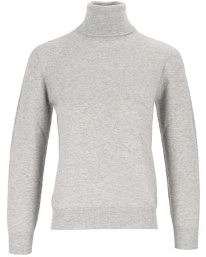 Kangra Cashmere Seamless Rollneck Fleece Turtleneck Jumper - White