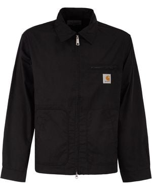 Carhartt Jacket With A Logo On The Chest - Black