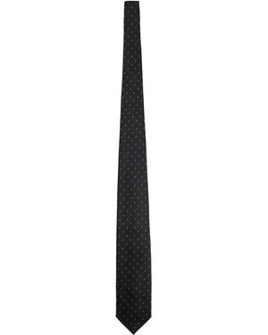 Tom Ford Printed Silk Tie Ties & Bow - White