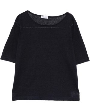 Base London Pullover aus Leinen- und Baumwollmischung - Schwarz