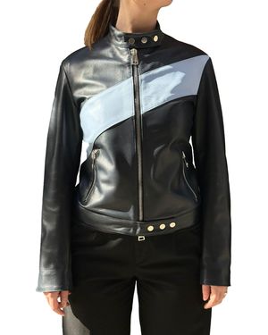LA ROSE Leren Bomber Zwart