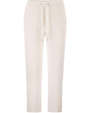 Majestic Stretch Viscose Jogger Pants With Drawstring Waist - White