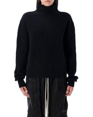Rick Owens Fisherman Turtle Neck Sweater - Schwarz