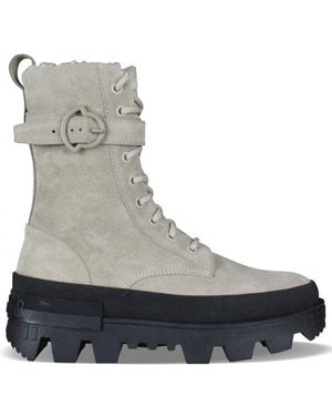 Moncler Carinne Enkellaarsjes Beige - Zwart