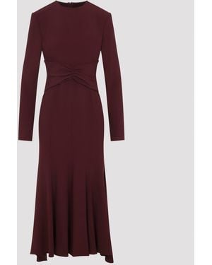 Alberta Ferretti Satin Midi Dress - Lila