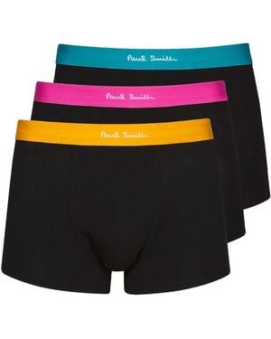Paul Smith 3-Pack Of Boxer Shorts Organic Cotton Elastane Underwear - Black
