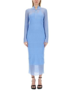 Fendi Light- Silk Blend Dress - Blue