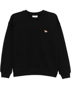 Maison Kitsuné Baby Fox Cotton Sweatshirt - Black