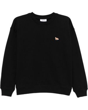 Maison Kitsuné Baby Fox Katoenen Sweatshirt - Zwart
