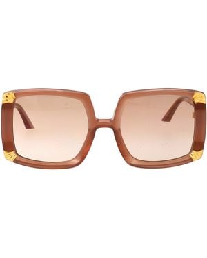 Anna Karin Karlsson Squared Sunglasses Strawberry Moon Caramel - Pink