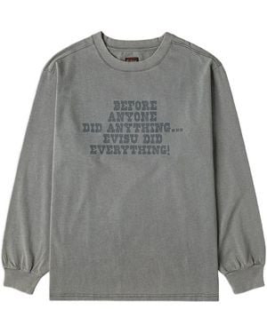 Evisu Ej Fire Daicock Ls Tee - Grau
