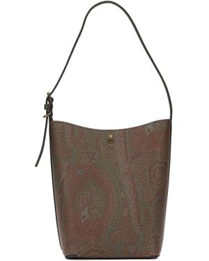 Etro Borsa A Spalla Piccola Essential" - Marrone