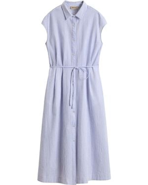Woolrich Hemdkleid mit Nadelstreifen - Blau