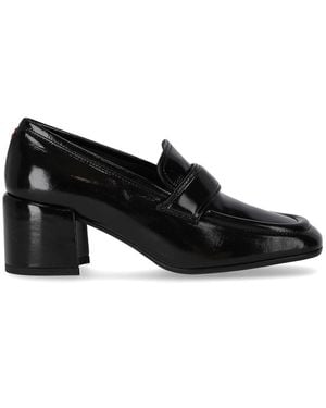Halmanera Glaze Heeled Loafer - Black
