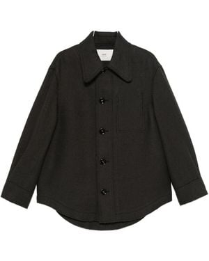 Ami Paris Wool Shirt Jacket - Black