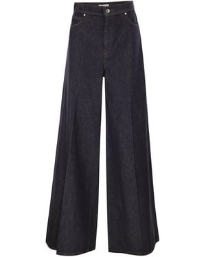 Max Mara Carmine Denimjeans Met Wijde Pijpen - Blauw