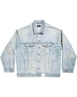 Balenciaga Sticker Dneim Jacket - Blue