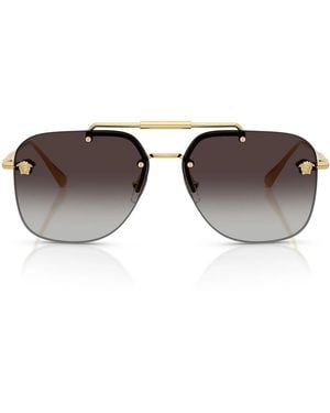 Versace Sonnenbrille Ve2296 100284 Gold/Rauchgrau Damen - Braun