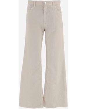 Haikure Ribbed Cotton Velvet Trousers - Natural