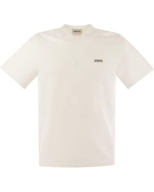 Autry Crew Neck T Shirt With Logo - White