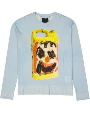 Givenchy Wolle und seiden bedruckter Pullover - Weiß
