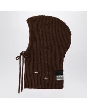 MM6 by Maison Martin Margiela Wool-Blend Hood - Brown