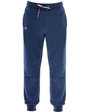 Eden Park Slim Fit Dark Blue Cotton Jogging Hosen - Blau