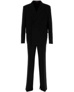 Gucci Black Wool Suit