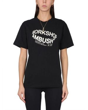 Ambush Logo Cotton T-Shirt - Black
