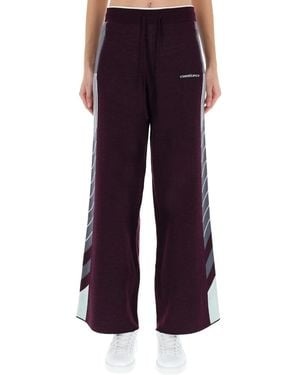CASABLANCA Pantalon En Mérinos Diagonal Tennis - Purple