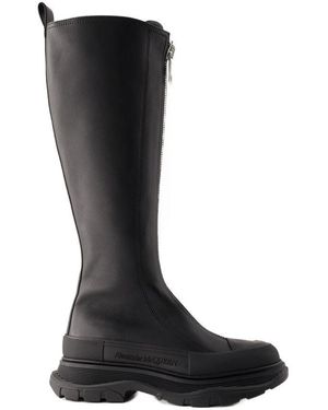 McQueen Cuero Botas-Y-Botines, Mujer, Talla - Negro