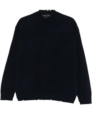 FEDERICO CINA English Rib Crewneck - Black
