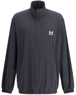 Balenciaga X Under Armour Windjack Met Print - Blauw