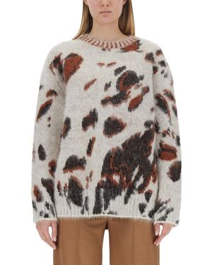 Stella McCartney Polka-Dot Silk-Blend Crepon Shirt - Grey