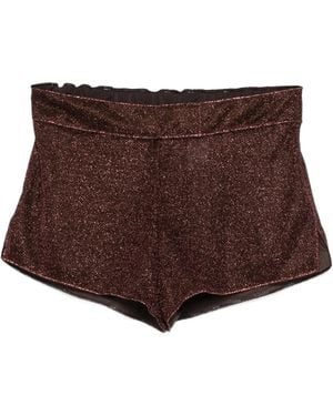 Oséree Lumière Shimmer Shorts - Brown