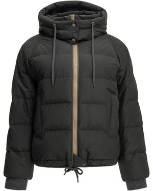Brunello Cucinelli Taffeta Short Down Jacket - Black