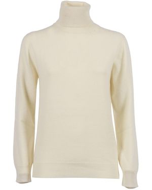 Kangra Cashmere Dolcevita Seamless Regular Fit - White