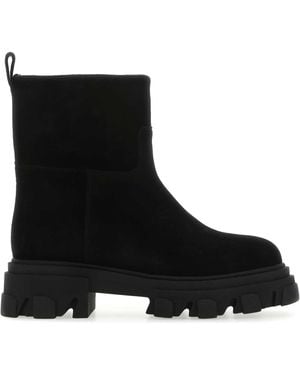 GIA COUTURE Suede Ankle Boots - Black