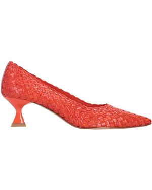 LA ROSE Zapatos de tacón de madera Carol - Rojo